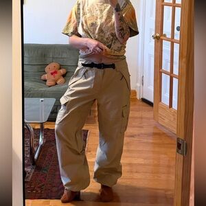 Tan Cargo Pants with Belt